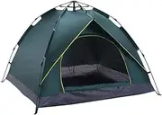 Family Dome Tent, Outdoor Waterproof Automatic Camping Pop Up Beach Sun Shelter Tent, Lightweight Sport Umbrella Sun Shade, Family Camping Tent 3-4Person