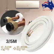 Insulated Pipe 1/4'' 3/8'' Air Conditioner Pipes Pair Coil Tube Split Line Wire