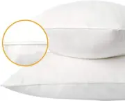 2-Pack 100% Cotton Pillowcase Protector Zippered Cover Hidden Zipper Breathable