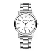 Men Watches Casual Steel Band Male Sports Quartz Watch Clock Relogio Masculino Reloj Hombre Casual Silver Alloy Band Male Quartz Watches White Nume...