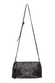 BOHEMIAN LEATHER BAG BLACK