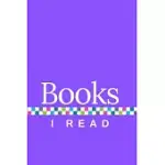 BOOKS I READ: A BOOK REVIEW JOURNAL, WITH PURPLE COVER