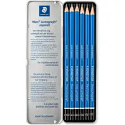 Staedtler 100 Mars Lumograph Sketching Pencil Assorted Degrees Box 6