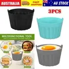 3Pcs Air FryM1 Egg PoachNJ Moulds Silicone Liners Pot Ramekins For All Air Fryer