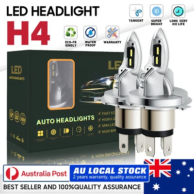 2 * Canbus H4 LED HEADLIGHT - 72W DC 9-36V Up to 100000 Hours Brighter Globes (for: Daewoo)