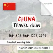 NeuSIM China eSIM 1-20GB Data | Same Day DELIVERY! (1GB for 7 Days)