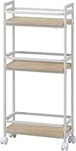 J-Kitchens Table Wagon, Natural (W x D x H): 15.4 x 7.9 x 33.1 inches (390 x 200 x 8
