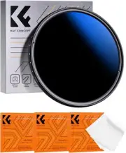 K&F Concept Variable ND2-2000 (1-11 Stops) Neutral Density Filter Thin 49-82mm