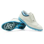 Free Shipping! G/Fore Women's Grosgrain Brogue Gallivanter Golf Shoe: Snow/Tulum