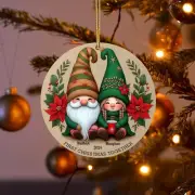 Personalized Gnomes Christmas Ornament Gnomes Ornament 2d Flat Ornament