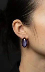 [Keane] 22K Gold Fumed Button Earrings