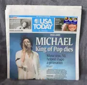 Michael Jackson King of Pop Dies USA Today 1958-2009 Newspaper June 26-28, 2009