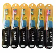 6 REACH ULTRACLEAN SOFT Bristle Toothbrushes With Free Brush Cap FREE SHIPPING!!