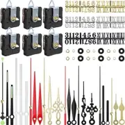 6 Pieces Quartz Diy Wall Clock 6 Clock Numerals Kit Movement Mechanism Battery O