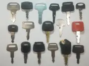 (17) Keys Cat,Volvo, Hitachi, John Deere, Komatsu, Kobelco, Kato, John Deere Key