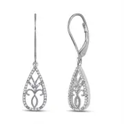 1/5CT-Diamond FASHION HIGH HOOPS EARRING