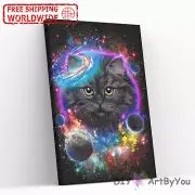 Paint By Numbers Kit Planets Cat Animal Home Beginner Painting Framed Canvas Kid