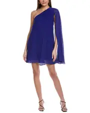 Reiss Fleur Sheer Cape Sleeve Dress