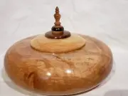 SPALTED and CURLY MAPLE LIDDED BOWL