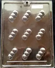 Bite-Sized Triple Round Bon-Bon Filled Chocolate Plastic Candy Mold LOP AO-100
