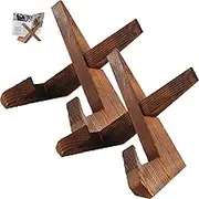 2Pcs Cookbook Stand Wooden Recipe Book Holder Rustic Book Holder Stand Detachable Cook Book Holder Multifunctional Book Display Stand Stable Plate Stand for Books Magazine Photo Albums