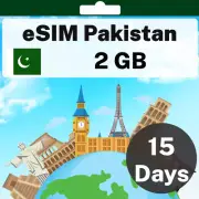eSIM Pakistan - 2 GB - 15 Days - Travel eSIM | QR code activation