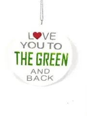 3 Inch Love You To Green & Back Golf Ball Christmas Ornament