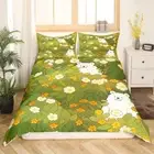 Polar Bear Bedding Set Queen Size Cute Animal Pattern Bear Printed Duvet Cover