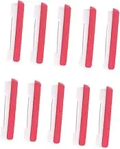 BATHVEVE 100pcs Self Adhesive Safety Bar Pins for Id Badges Crafting Accessories Durable Plastic Brooches Easy to Use for Name Tags DIY Projects White