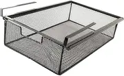 ＫＬＫＣＭＳ Under Desk Storage Drawer Desktop Organizer Space Saving Storage Shelf Container Slide Out Desk Hanging Drawer for Office, Black