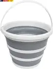 Collapse-A Bucket round 10L - White and Grey Foldable, Durable Storage Solution