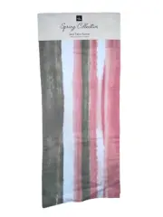 13" x 72" Pink & Taupe Martha Stewart Homewear Jace Cotton Table Runner