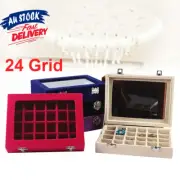 24 Grids Watch Glass Organiz Storage Container Jewelry Box Case Display Bracelet