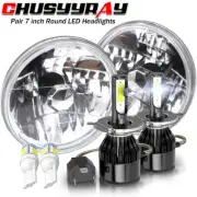 2PCS 7 inch Round LED Headlights Hi-Lo Sealed Beam For Chevy Nova Camaro Monza (for: Volkswagen)
