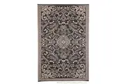 240x300cm Murano Black & Cream Recycled Plastic Outdoor Rug and Mat