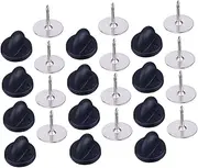 [VILLFUL] Diy Lapel Pins Backs Lightweight Safety Pin Backs with Rubber for Replacement and Accessories