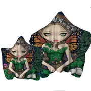 Fantasy Fairy World May Queen Spring and Summer Towel with Hood