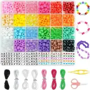 Bracelet Making Kit Kandi Pony Hair Letter Beads Jewelry DIY Crafts waterproof