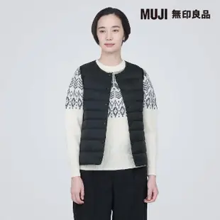 【MUJI 無印良品】女輕量羽絨抗靜電內裏無領背心(共5色)