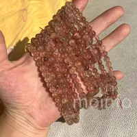 在飛比找Yahoo!奇摩拍賣優惠-【老友珍品閣】天然紅髮晶 維納斯水晶 多圈手珠 紅色發晶 紅