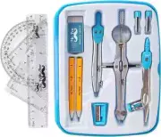 Metal Geometry Kit Set, 13PCS Math Compass and Protractors Geometry Drawing Tool