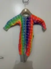 BONDS ZIP WONDERSUIT FLURO RAINBOW PRIDE SZ 00 BNWT (G83