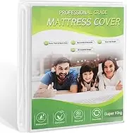 Mattress Bag for Moving and Storage,Super King Size Thickened 5 Mil Mattress Cover for Moving and Storage,Waterproof Mattress Protector Heavy Duty, Reusable, Tearproof