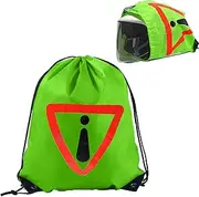 Warning triangle motorcycle, warning triangle helmet cover, motorcycle warning, triangle for motorcycle helmet, helmet bag, backpack with drawstring, motorcycle warning triangle, motorcycle