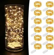 MUMUXI LED Fairy Lights Battery Operated String Lights [12 Pack] 7.2Ft 20 Batter