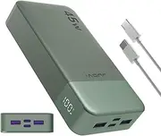 Power Bank 20000mAh, 45W Portable Charger, Samsung Super Fast Charging with LED Display Portable Phone Charger, USB C Power Bank for MacBook, iPhone 16 15 14 13 Pro Samsung S24 S23 (Green)