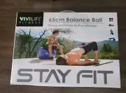 Vivilife Fitness 65cm Exercise Yoga Balance Ball with Pump