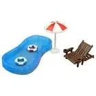 Dollhouse Simulation Swimming Pool Beach-Chair Set Ornament Toy Kids Gift