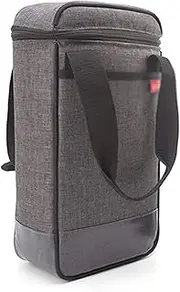 2 Bottle Insulated Wine Tote Bag, Wine Carrier Travel Padded Cooler Bag Insulated Portable Wine Bag