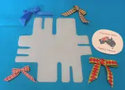 BOW MAKER - plastic template - makes 7 different size bows - free postage